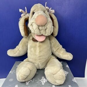 1981 Wrinkles Hand Puppet 16” Plush Shar-Pei Dog Canadian Made In Korea Ganzbro